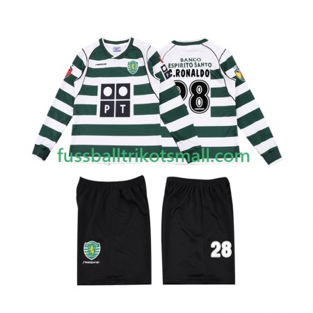 Fußballtrikots Sporting Lissabon Cristiano Ronaldo 28 2001 2003 Retro Kinder Langarm Heimtrikotsatz kaufen